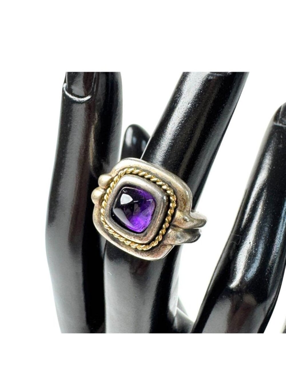 Tiffany & Co Amethyst Square Ring 750 Vintage